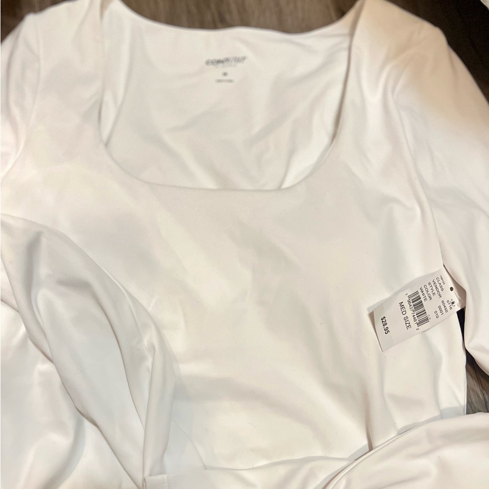 PacSun White Fitted Bodysuit Blouse